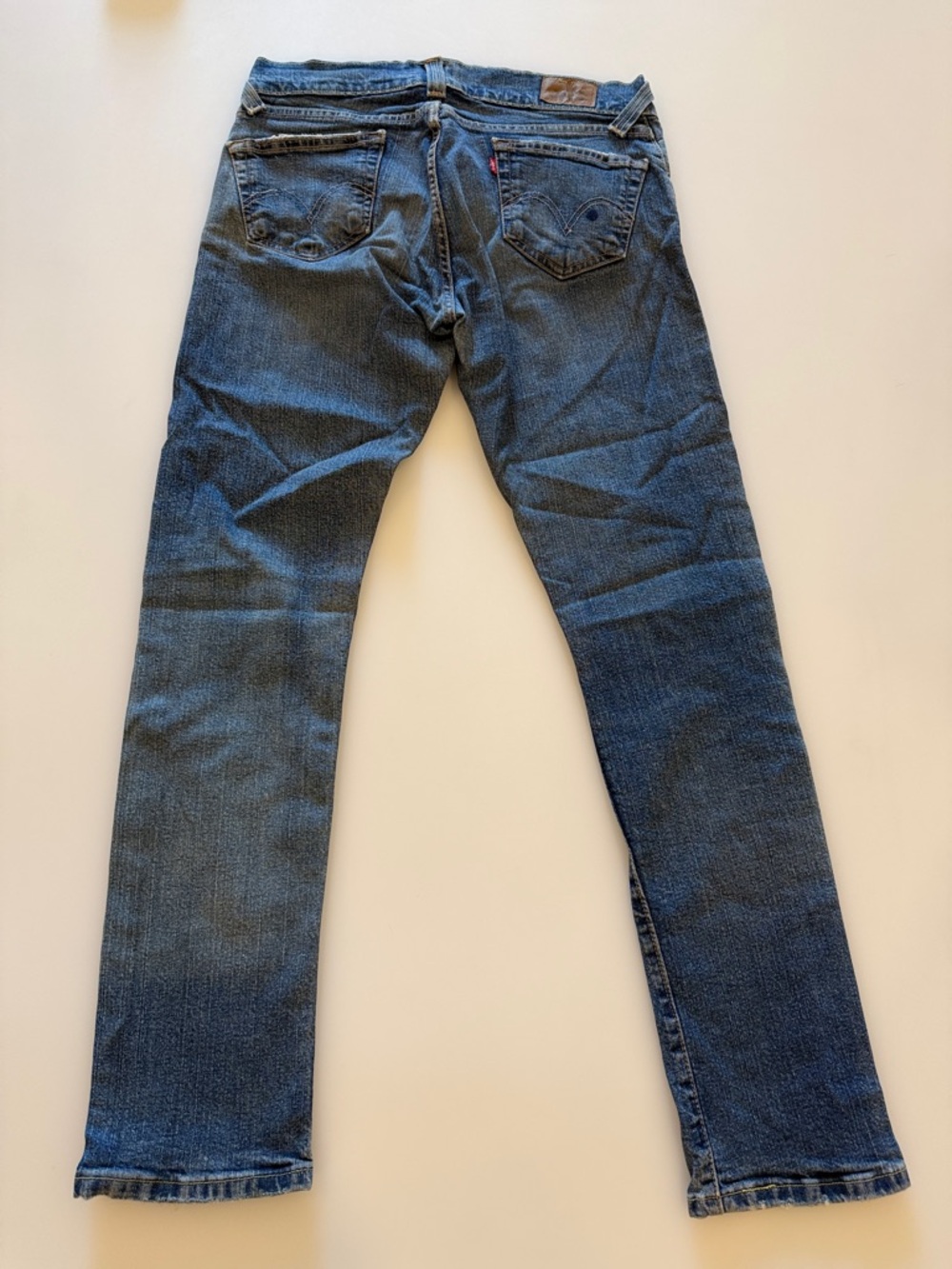 Women’s 504 Slouch Skinny Slim Straight Blue Jeans - Picture 14 of 14